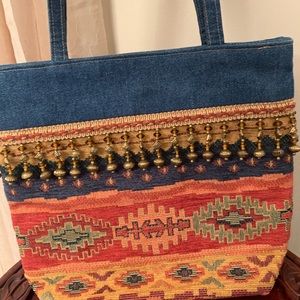 Bohemian Multicolor Small Tote Bag